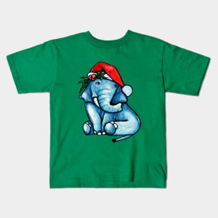 Christmas Elephant Kids T-Shirt